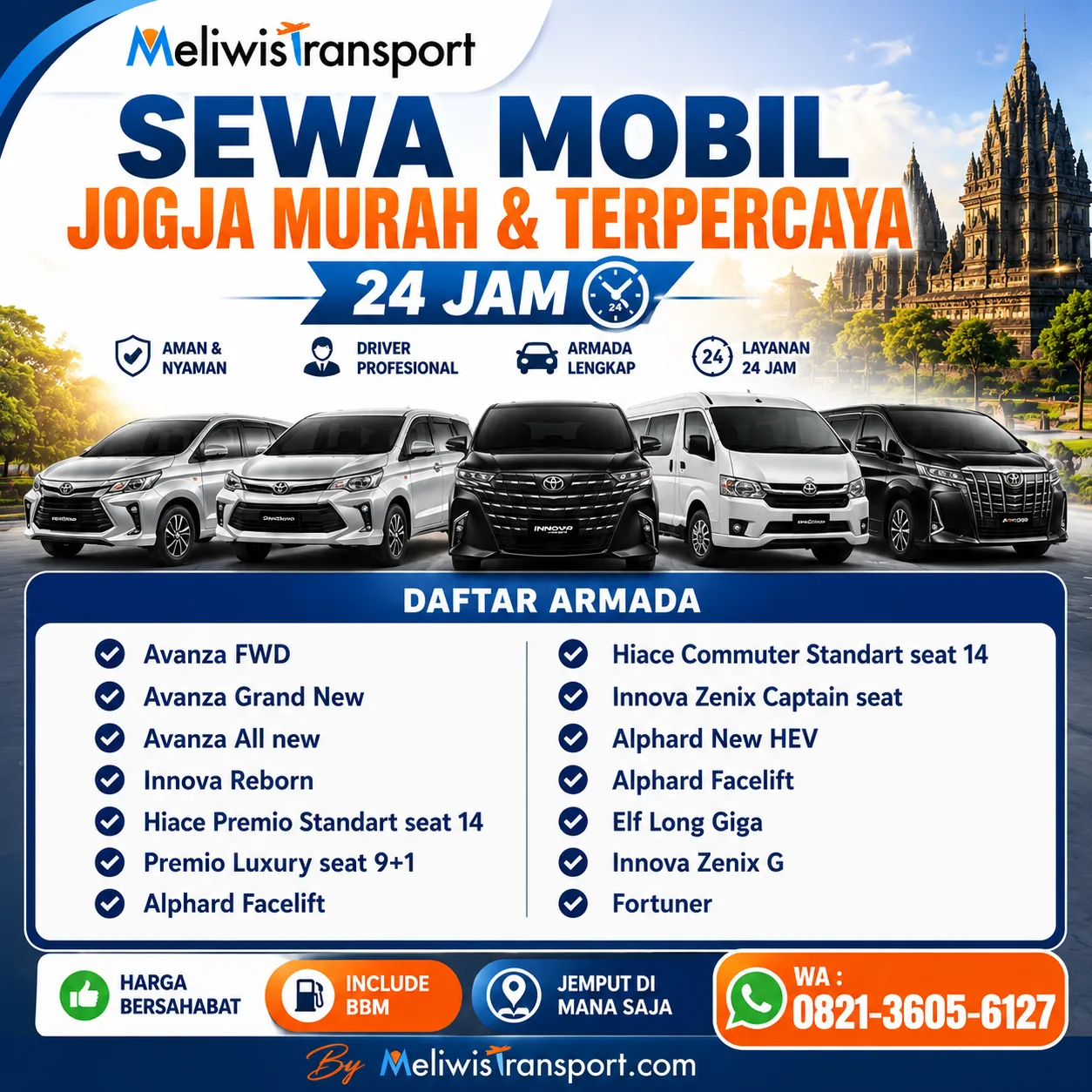 Sewa Mobil Jogja Murah Meliwis Transport